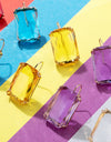 Transparent Resin Pendant Hanging Earring For Women Bohemia Trendy Geometric Square Acrylic Drop Dangle Earrings