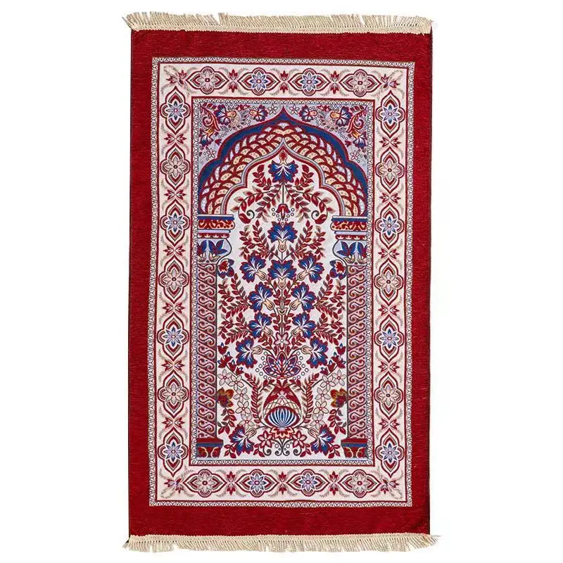Islamic Prayer Rug Soft Praying Carpet Comfortable Muslim Praying Mat for Men Women Ramadan or Eid Gift