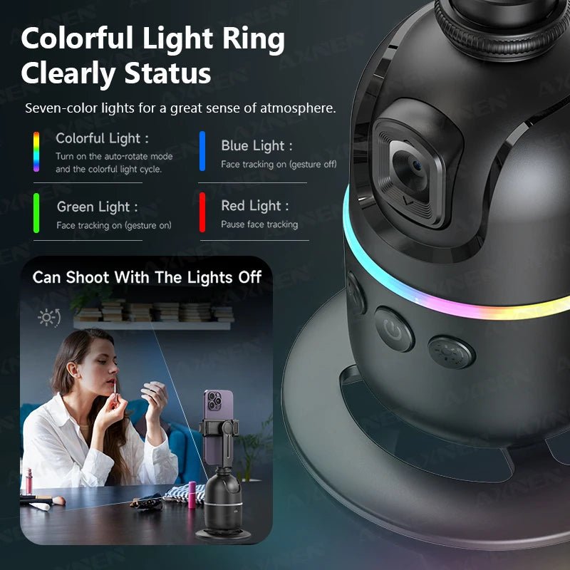 P03 Gimbal Stabilizer for Mobile Phone AI 360 Follow Selfie Stand Face Tracking Desktop Gimbal for Cellphone and Cameras