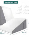 Multi-Purpose Wedge Pillow Soft Memory Foam Top Triangle Pillow Body Positioners For Leg Elevation Pillow With Removable Cover