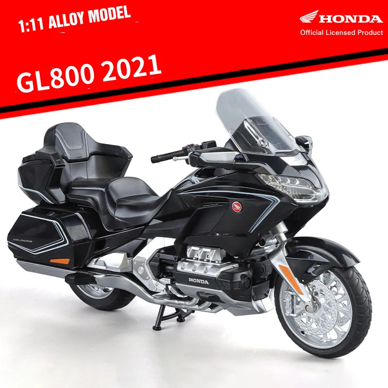 Diecast Honda Gold Wing GL1800 2021 Touring Motorcycle Model 1 to 11 Scale