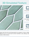 3D Decorative Green Tile Stickers, Self-adhesive Hexagon Wall Stickers, Water and Mold Resistant, Easy to DIY, 30cm x 30cm