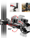 Motorcycle Dualheads Crab Clamp Action Camera Handlebar Fixed Mount for Gopro DJI and other Sports Action Cameras