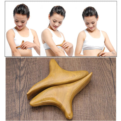 1 PC Neck Foot Wood Trigger Point Massage Gua Sha Tools,Home Gym Professional Wooden Therapy Massage Tool for Back Leg Hand Face