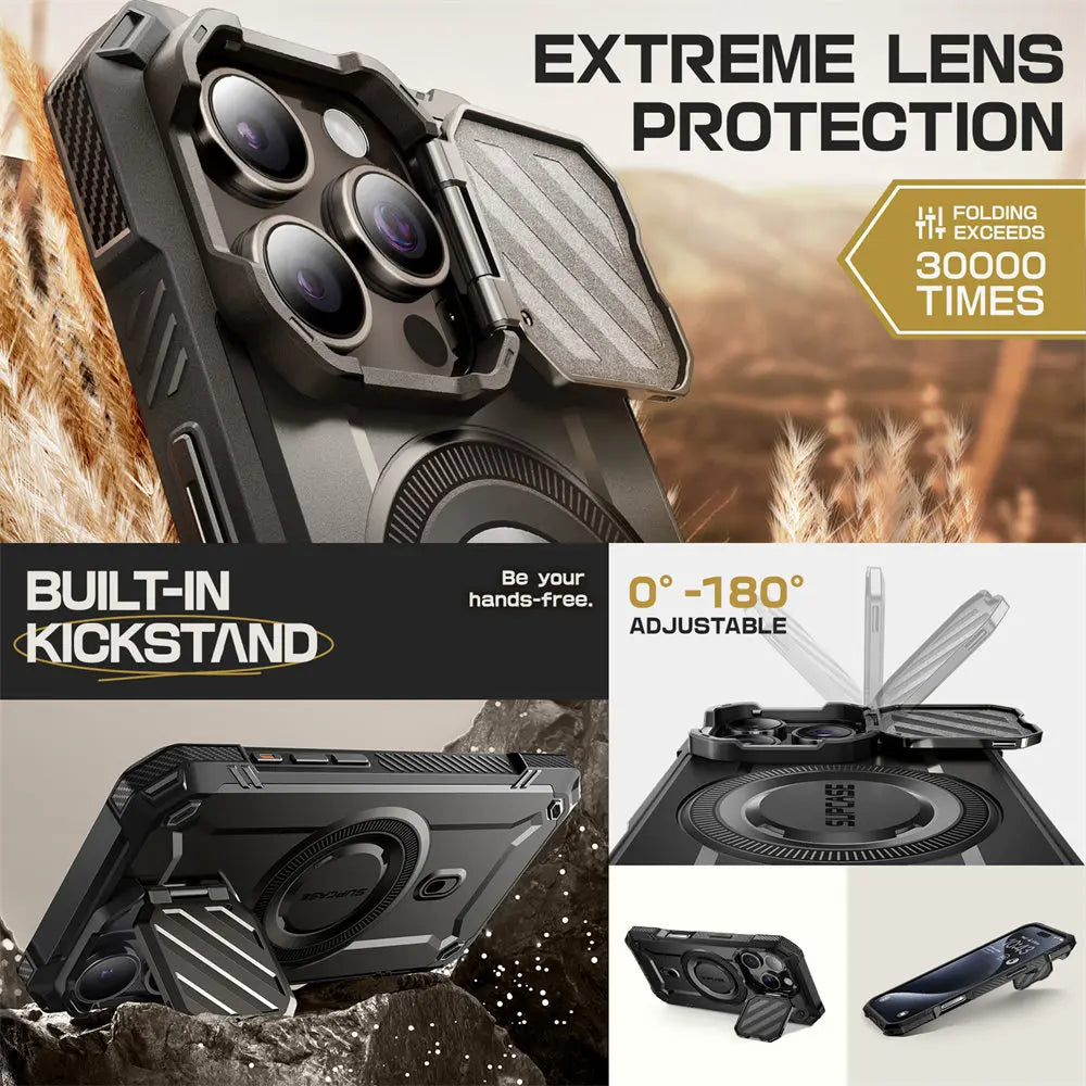 For iPhone 16 Pro Case 6.3" 2024 UB Mag XT Heavy Duty Rugged Strong  Phone Case with Camera Cover
