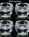 Diamond Cutting Crystal Liquor Glasses Set With Wine Dispenser Vodka Shot Glass Wine Glasses Whiskey Spirits Sake Brandy Teacup