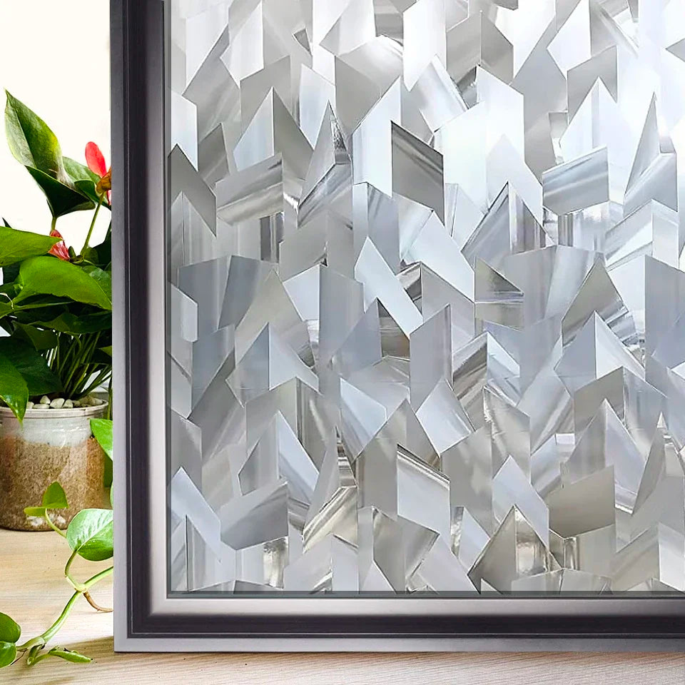 Wide 75/90 Cm Heat Control Rainbow Window Vinyl Security Window Tint Sun Protection Film Non Adhesive Stickers Stained Glass