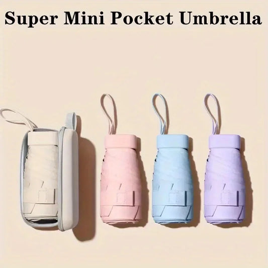 Mini Folding Umbrella Lightweight Portable Travel Sun Rain Protection Compact Umbrella