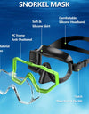 Kids Snorkel Mask 3 Windows Panoramic Wide View HD Three-Lens Adjustable Scuba Snorkeling Swimming Diving For Kids and Youth