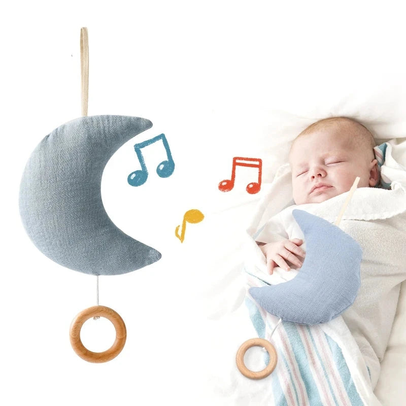 Baby Products  Music Box  Moon Pull Rope Music Box  Crib Decoration  The Room Is Hanged  Battery-free Music Box  Baby Carriage