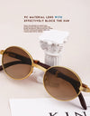 Oval Sunglasses Trendy Designer Wooden Sunglasses Men Luxury Fashion Glasses Vintage
