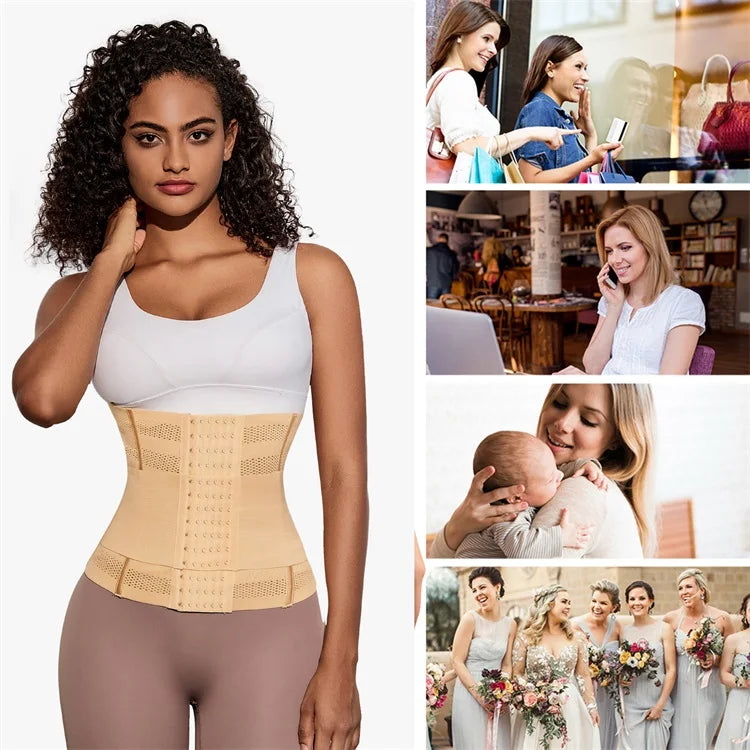 Double-Layer Waist Trainer Belt for Women – Slimming Tummy Wrap & Workout Shapewear