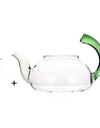 Heat Resistant Clear Glass Tea Pot with Infuser 300ml 600ml Color Warped Handle Glass Teapot Flower Puer Tea Infuser Pot Tea Set