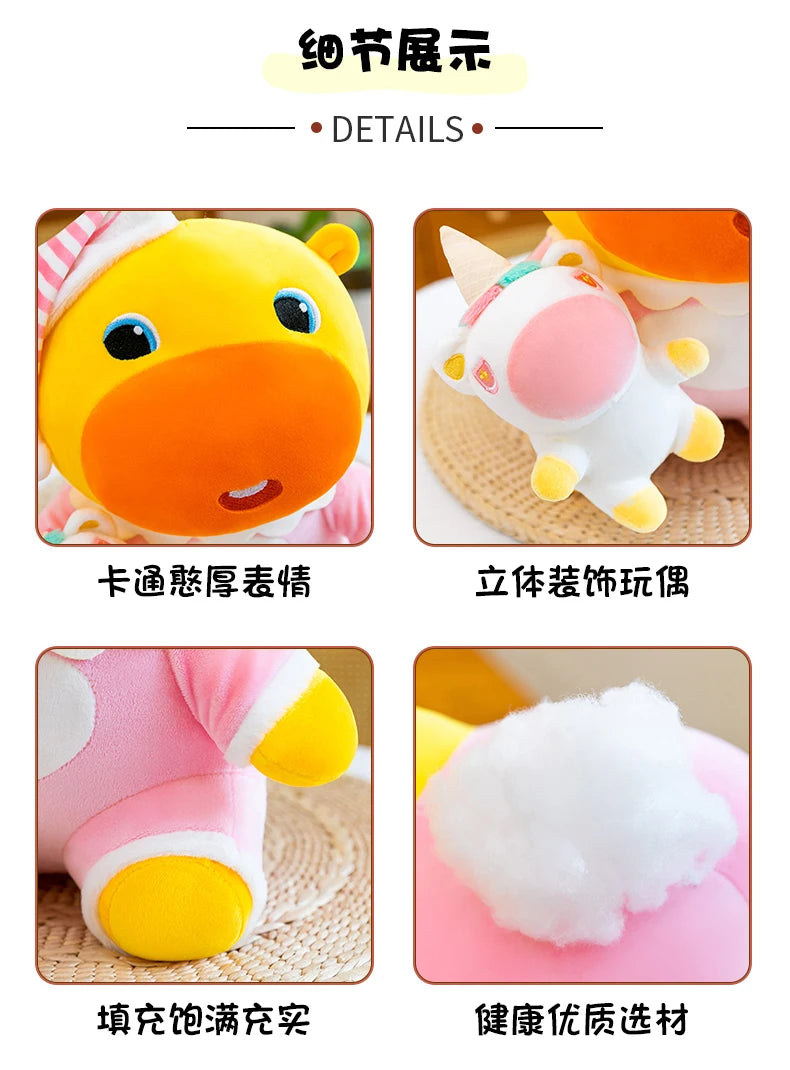 Sleepwear Capybara Plush Toy With Unicorn Doll Soft Pillow
