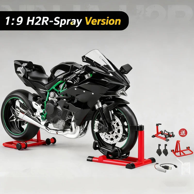 Key Control Diecast H2 H2R Sports Motorcycle Model 1 to 9 Scale