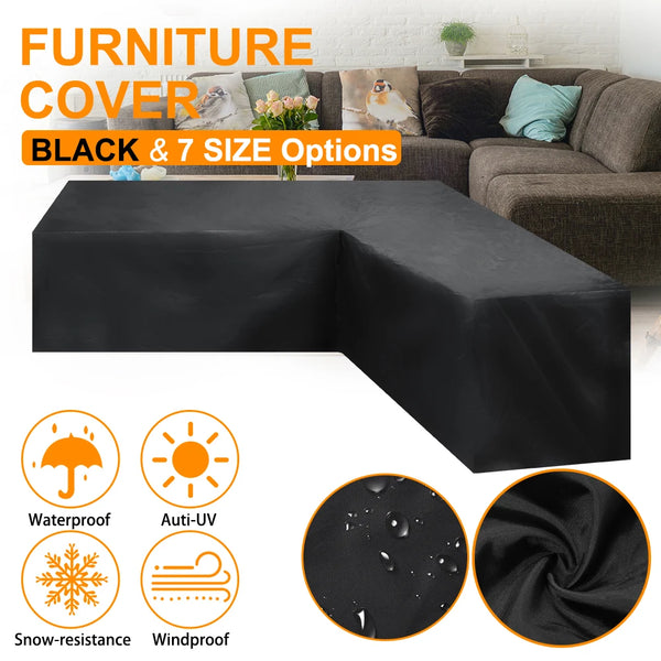 Waterproof V Shape Outdoor Sofa Cover Garden Rattan Corner Furniture Dustproof Rain Snow Protector