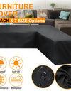 Corner Outdoor Sofa Cover Garden Rattan Corner Furniture Cover V Shape Waterproof Sofa Protect Set All-Purpose Dust Covers