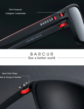 Design TR90 Sunglasses Men Polarized Light Weight Sports Sun Glasses Women Eyewear Accessory Oculos UVAB Protection