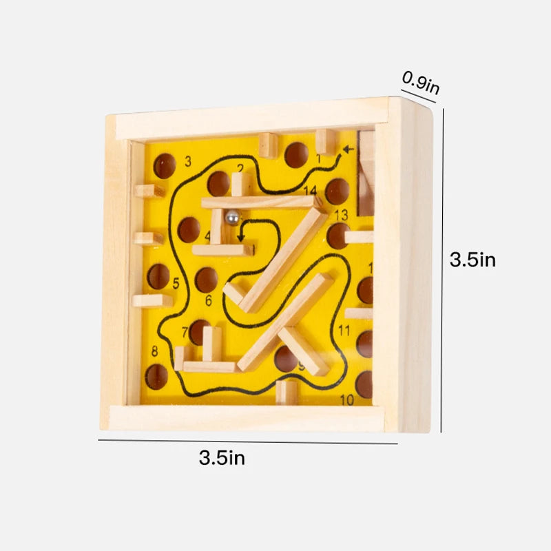 Wooden Balance Rolling Ball Maze Board Puzzle Game