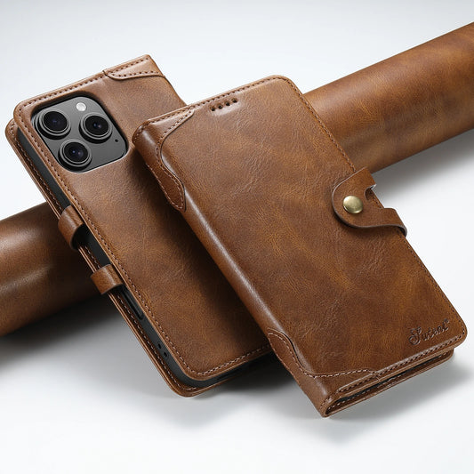Flip Leather Wallet Phone Case for iPhone 16 15 Pro Max 14 Plus with Card Slot Holder Cover