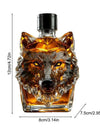 Whiskey Bottles Wolf Crested Wine Cup Engraved Vintage Wolf Themed Whiskey Glass Bottle For Bar Home Party Kitchen Workplace