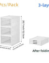1/3/6 Layers Foldable Shoe Rack Organizer Transparent Sneaker  Simple assembly Dustproof Stackable Shoe Storage With Cover