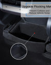 For Tesla Model 3 Model Y Rear Center Console Organizer Tray Flocking For Tesla Model3 Storage Box ModelY Case Accessories