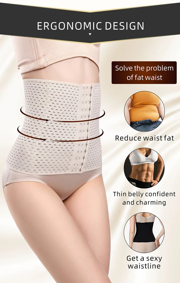 Slimming Body Shaper Waist Trainer Belt Corset Abdomen Belly Tummy Control Fitness Compression Shapewear