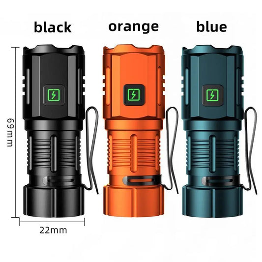 Mini Rechargeable LED Flashlight With Magnetic Base