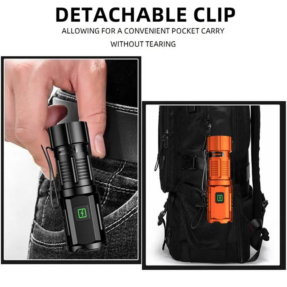 Mini Rechargeable LED Flashlight With Magnetic Base