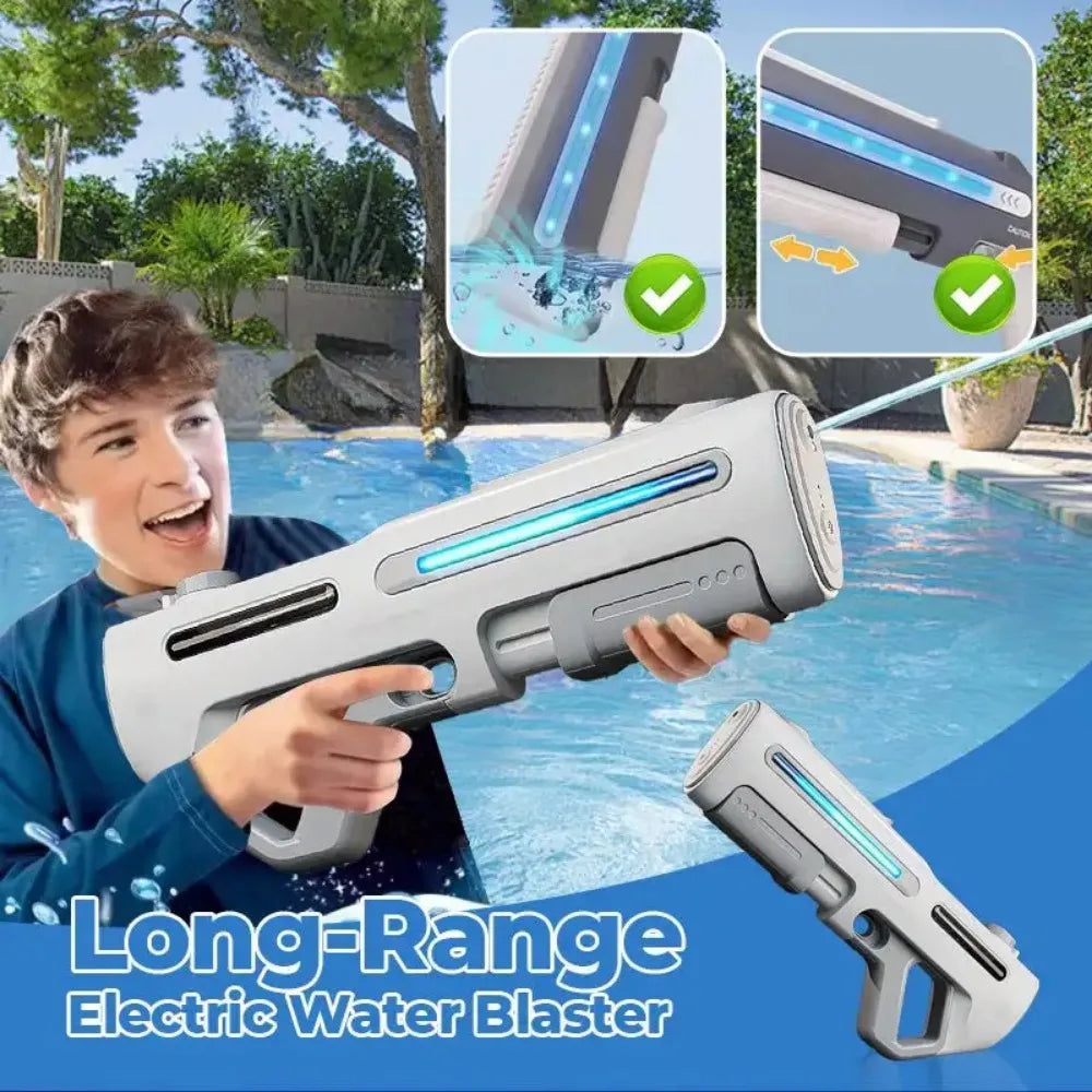 Pulse Electric Continuous Long-Range Water Gun Rechargeable Large Capacity Outdoor Water Blaster