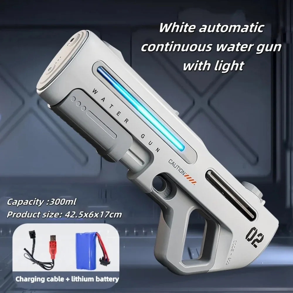 Pulse Electric Continuous Long-Range Water Gun Rechargeable Large Capacity Outdoor Water Blaster