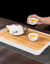 Bamboo Tea Tray Home Living Room Kungfu Tea Set Small Tea Tray Draining Dry Soaking Table Storage Wet And Dry Use