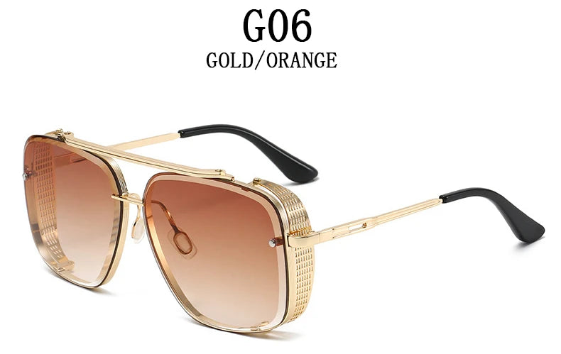 Vintage Steampunk Square Sunglasses With UV400 Protection