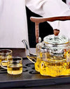 Large Capacity 1300ml Wooden Handle Glass Teapot High Borosilicate Heat Resistant Glass Beam Tea Pot Kungfu Tea Set Teaware