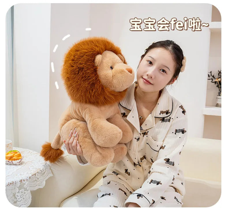 Mighty Lion Plush Stuffed Animal Sitting Lion Pillow