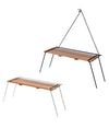 Outdoor Camping Rack Beautiful Practical 304 Stainless Steel Sabilli Wood Folding Family Picnic Rack Small A Table