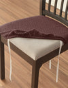 4pcs/set Stretch Dining Chair Seat Covers Jacquard Elastic Upholstered Chairs Cushion Slipcover Anti-Dirty Protector Removable