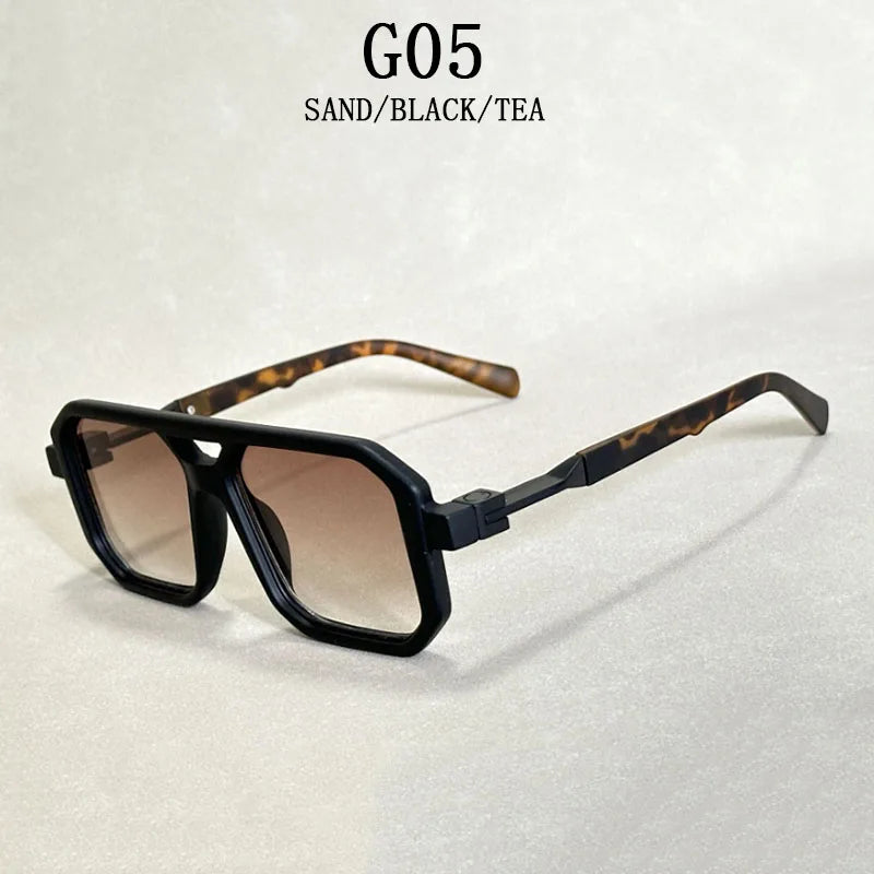 Vintage Square Sunglasses With UV400 Protection