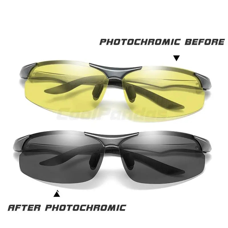 Aluminum Photochromic Polarized UV400 Mirror Driving Sunglasses for Men Women