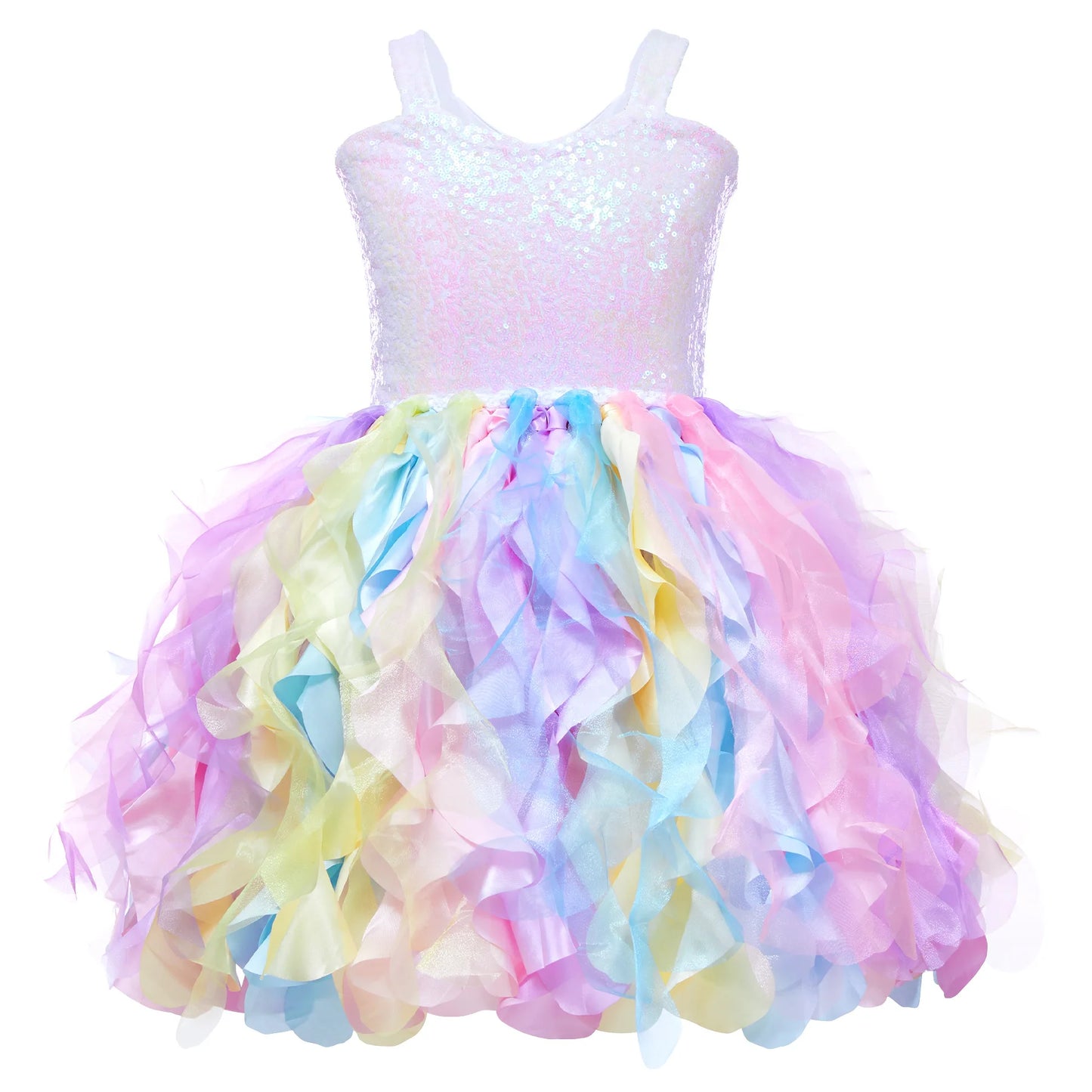 Sequin Pageant Dress with Spiral Hem Birthday Party Gown