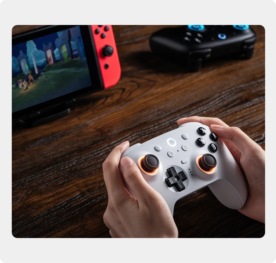 Wireless Gaming Controller with TMR Joysticks Motion Control and Charging Dock for Nintendo Switch and PC