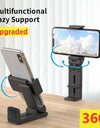 Airplane Phone Holder Portable Travel Stand Desk Flight Foldable Adjustable Rotatable Selfie Holding Train Seat Stand Support