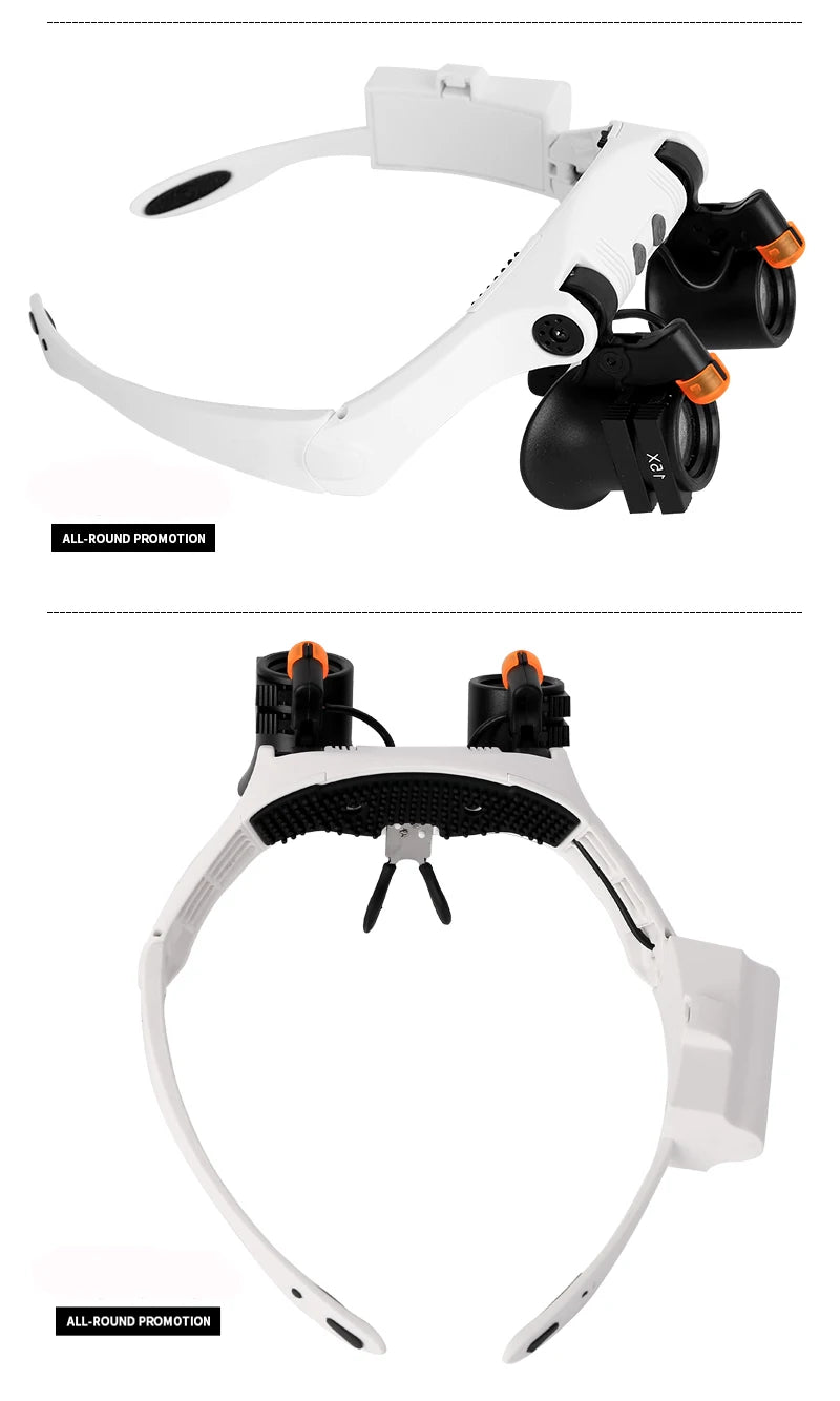 Head Magnifying Glass LED 21X Multi Lens Hands Free Magnifier