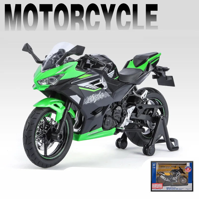Diecast Kawasaki Ninja 400 Racing Motorcycle Model 1 to 12 Scale