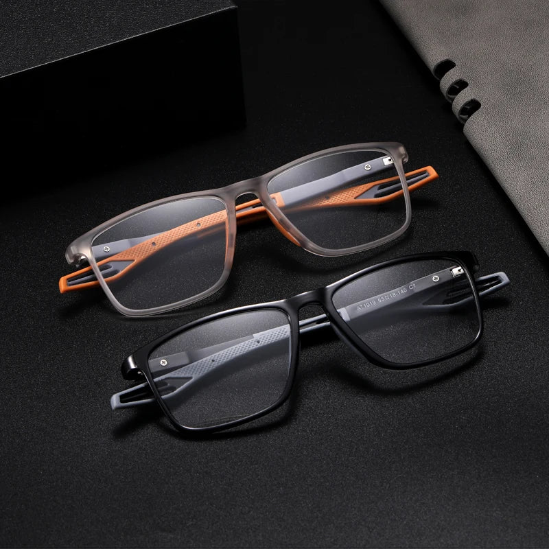 Square Reading Eyeglasses Frame Men's Prescription Glasses Blue Light Blocking
