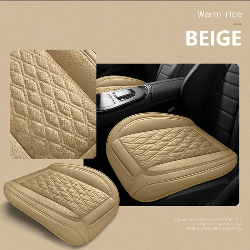 Genuine Leather Car Seat Cover Breathable Hole Car Seat Cushion Universal Auto Seat Mat Pads 3D Convex Design Chair Cushion Mats