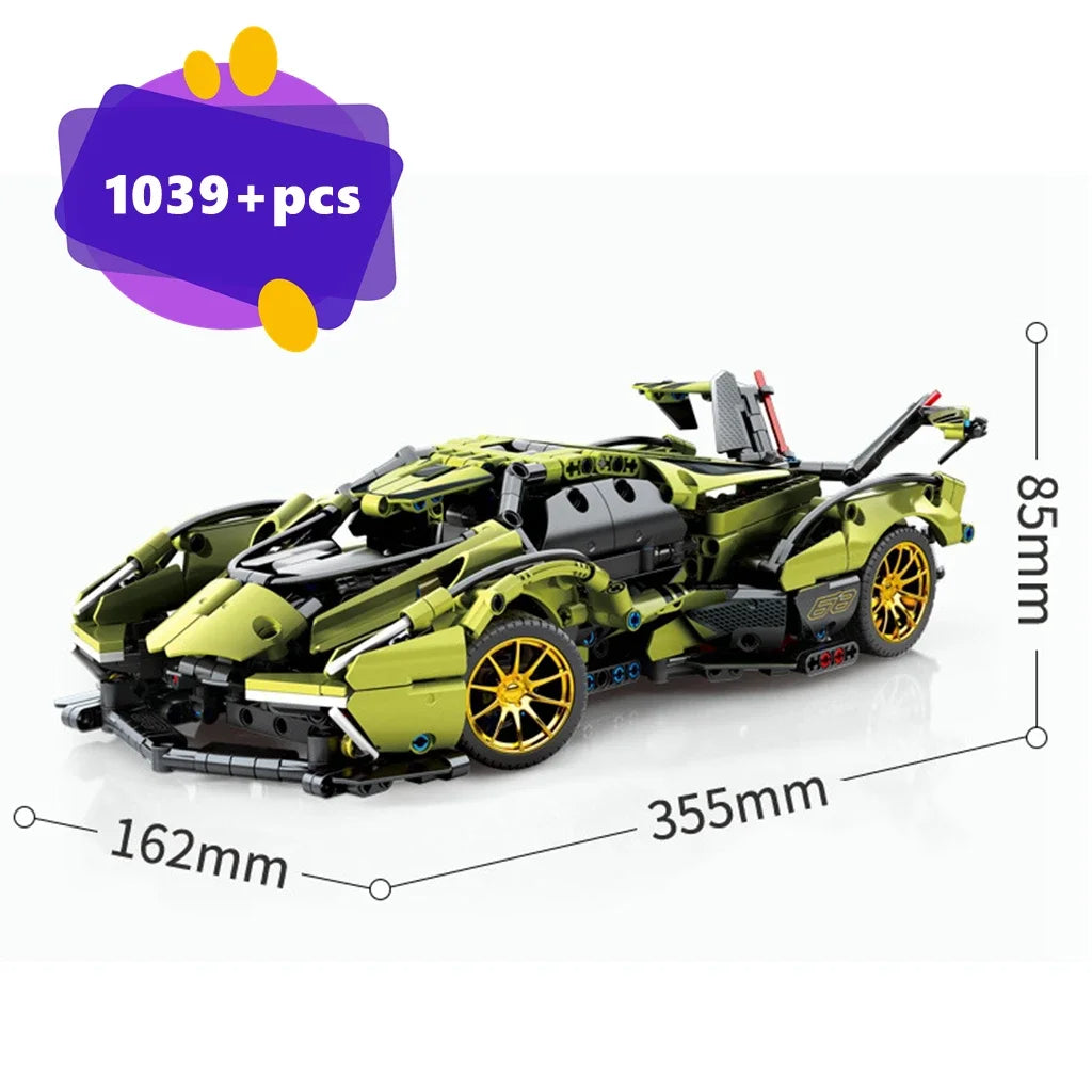 1148Pcs Building Block V12 Super Car Technical Blocks Brick Motor Power Drive Radio RC Car Technic vehicles Puzzle Toys  Adul