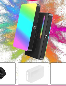 RGB Camera Video Light Mini Portable 3100mAh Photography Lighting Smartphone Vlog Fill Light RGB Video Light