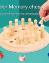 Wooden Memory Match Stick Chess Game Fun Color Board Game Educational Color Cognitive Ability Toys For Children Kids Gift